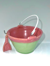 Load image into Gallery viewer, Handmade Pottery Pink Sauce Pail