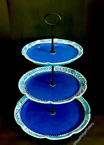Handmade Pottery Tiered Plates