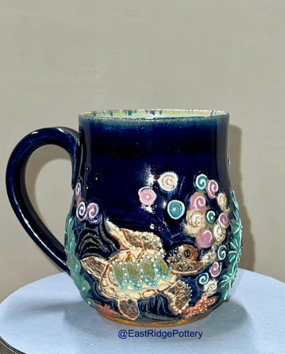 Handmade Pottery Sea Scape Mug