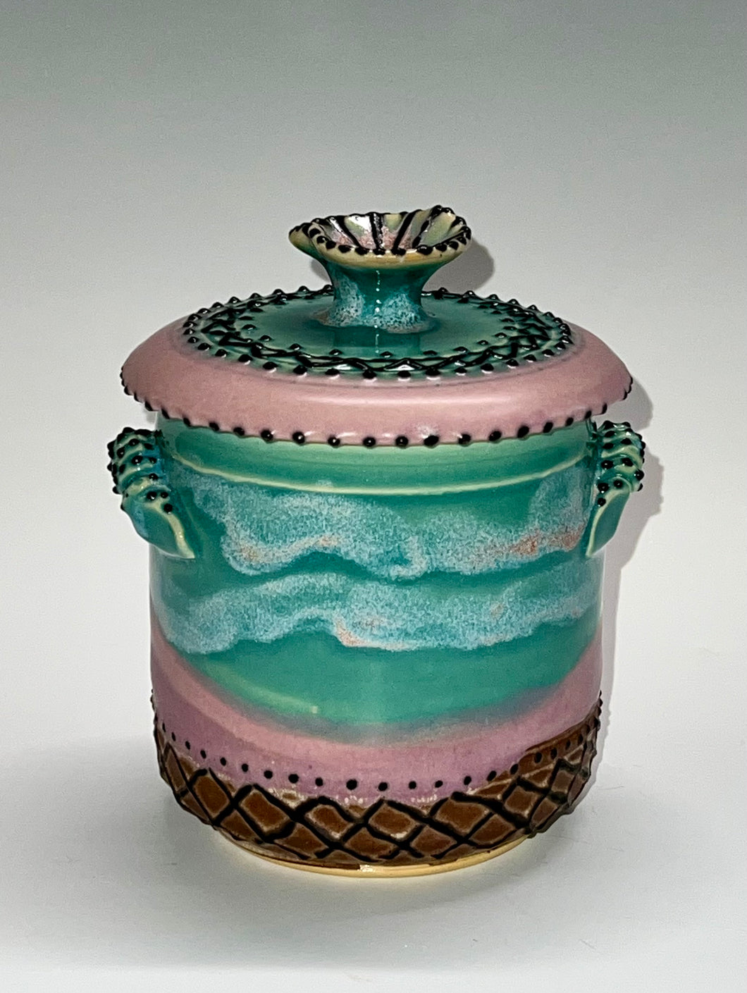 Handmade Pottery Beach Vibes Jar