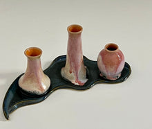 Load image into Gallery viewer, Trio Of Pottery Budvases