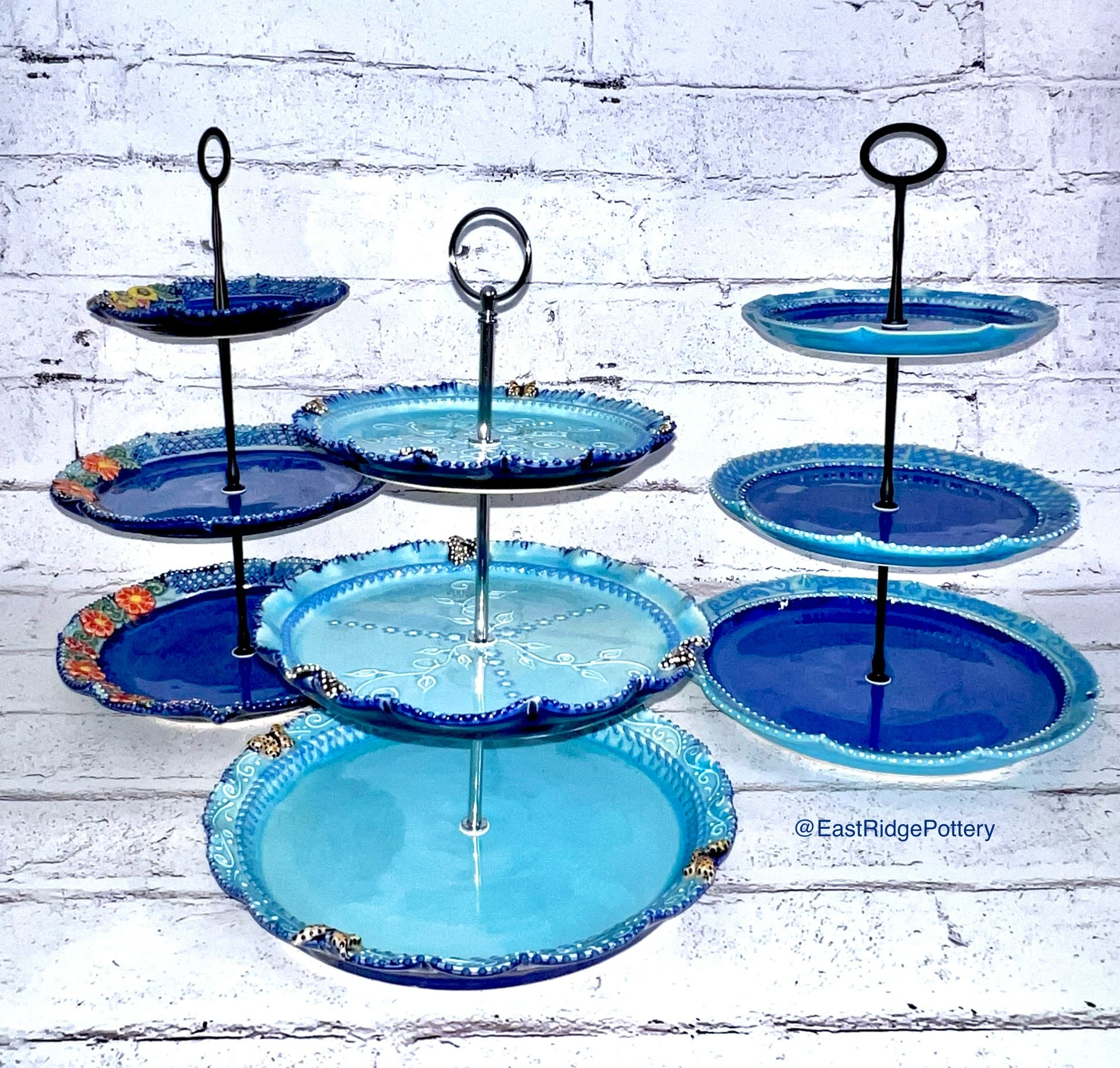 Tier Plates Handmade Pottery Tiered Plates – East Ridge Pottery