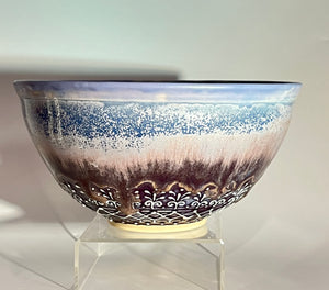 Handmade Iris Sparkle Serving Bowl