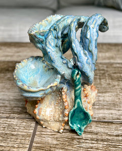 Handmade Pottery Sea Sculpture S&P Server