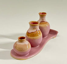 Load image into Gallery viewer, Trio Of Pottery Budvases