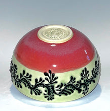 Load image into Gallery viewer, Ruby Slip Trailed Bowl