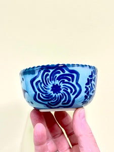 Handmade Pottery Sky Blue Prep Bowl