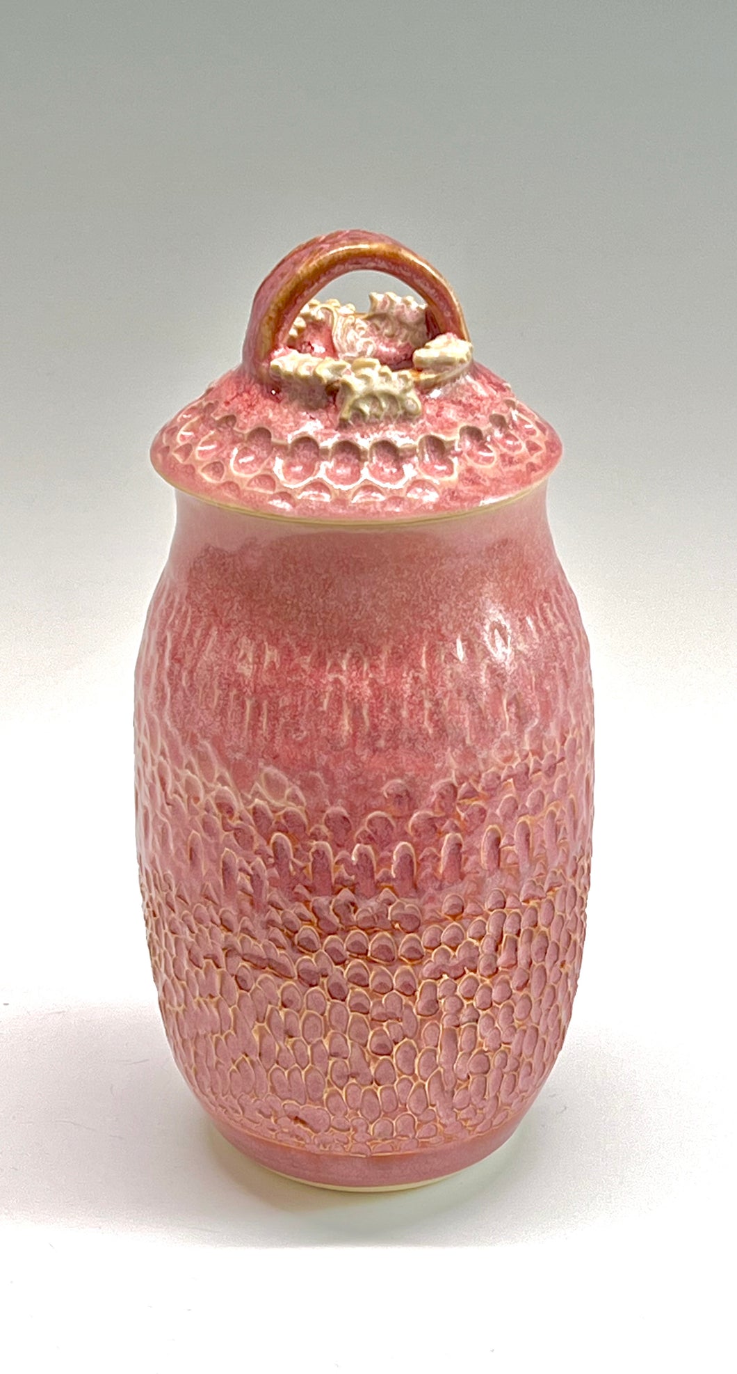 Handmade Rhubarb Pottery Jar