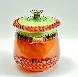 Handmade Pottery Sunrise Jar