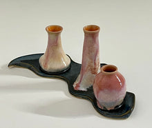 Load image into Gallery viewer, Trio Of Pottery Budvases