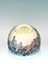 Load image into Gallery viewer, Blue Slip Trailed Bowl