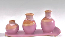 Load image into Gallery viewer, Trio Of Pottery Budvases