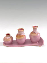 Load image into Gallery viewer, Trio Of Pottery Budvases