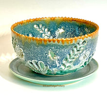 Load image into Gallery viewer, Handmade Pottery Ocean Vibes Fruit Bowl
