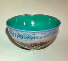 Load image into Gallery viewer, Handmade Iris Sparkle Serving Bowl