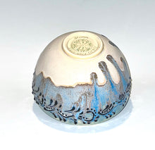 Load image into Gallery viewer, Blue Slip Trailed Bowl