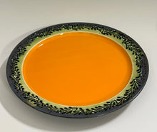 Load image into Gallery viewer, Handmade Happy Orange Pottery Dinner Plate