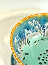 Load image into Gallery viewer, Handmade Pottery Ocean Vibes Fruit Bowl