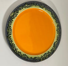 Load image into Gallery viewer, Handmade Happy Orange Pottery Dinner Plate