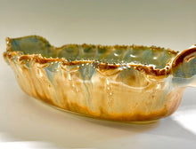 Load image into Gallery viewer, Handmade Azure Oval Serving Bowl