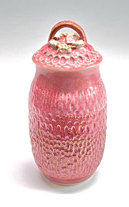 Handmade Rhubarb Pottery Jar