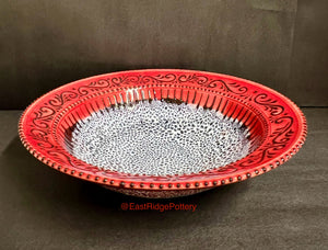 Handmade Pottery Ruby Serving Bowl