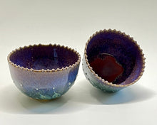 Load image into Gallery viewer, Handmade Pottery Purple Snack Bowls