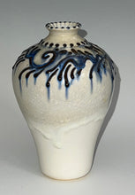 Load image into Gallery viewer, Handmade Satin White Crystalline Vase