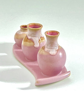 Trio Of Pottery Budvases