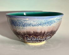 Load image into Gallery viewer, Handmade Iris Sparkle Serving Bowl