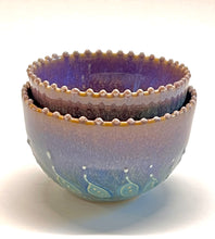 Load image into Gallery viewer, Handmade Pottery Purple Snack Bowls