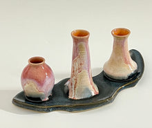 Load image into Gallery viewer, Trio Of Pottery Budvases