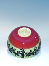 Load image into Gallery viewer, Ruby Slip Trailed Bowl