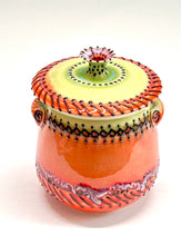 Load image into Gallery viewer, Handmade Pottery Sunrise Jar