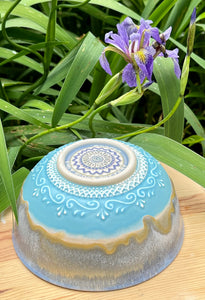 Handmade Pottery Blue Bowl