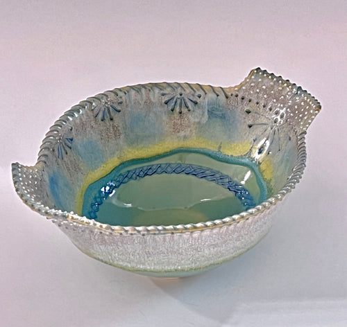 Handmade Pottery Serving Bowl with Handles