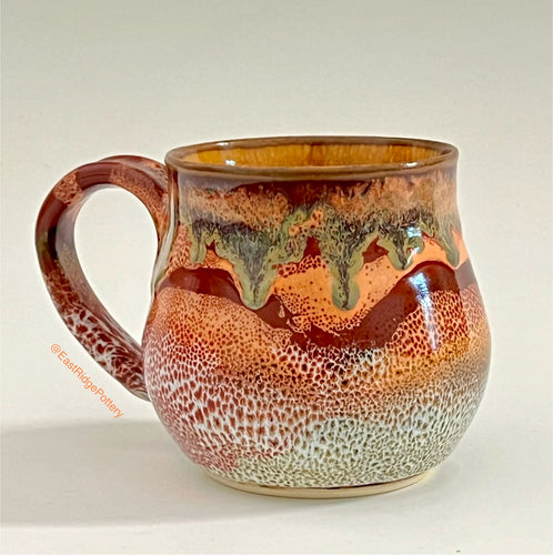 Happy Orange Oil Spot Mug