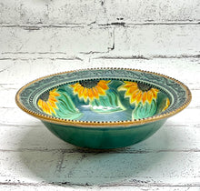 Load image into Gallery viewer, Handmade Wide Rimmed Sunflower Bowl