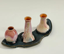 Load image into Gallery viewer, Trio Of Pottery Budvases