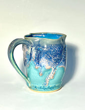 Load image into Gallery viewer, Handmade Altered Blue Sparkle Mug