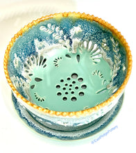 Load image into Gallery viewer, Handmade Pottery Ocean Vibes Fruit Bowl