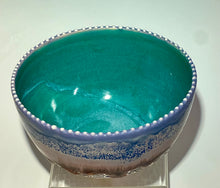 Load image into Gallery viewer, Handmade Iris Sparkle Pottery Soup Bowl