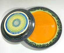 Load image into Gallery viewer, Handmade Happy Orange Pottery Dinner Plate