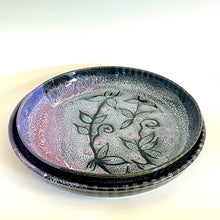 Load image into Gallery viewer, Handmade Purple Oil Spot Blates (set of 2)