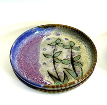 Load image into Gallery viewer, Handmade Purple Oil Spot Blates. (Set of 2)