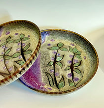 Load image into Gallery viewer, Handmade Purple Oil Spot Blates. (Set of 2)