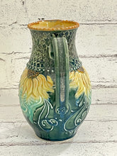Load image into Gallery viewer, Handmade Pottery Sunflower Pitcher