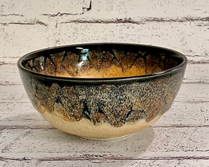 Handmade Pottery Shino Dinner Bowl