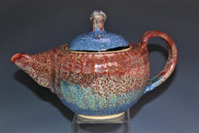 Load image into Gallery viewer, Ceramic Teapot. Wheel Thrown Pottery Teapot. Functional Art. Slip Trailed Surface Designs. High Fired In An Electric Kiln.