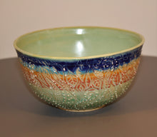 Load image into Gallery viewer, Studio Pottery. Functional Art. Wheel Thrown Sgraffito Bowl. Carved And Slip Trailed. High Fired In An Electric Kiln.